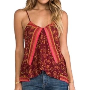 Free People Mixed Print Cami Boho